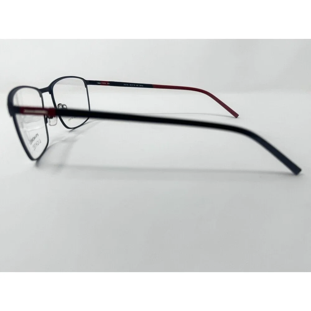 Morel Lightec 30215L 58-18-145 Stainless Steel Eyeglass Frames Black/Red France